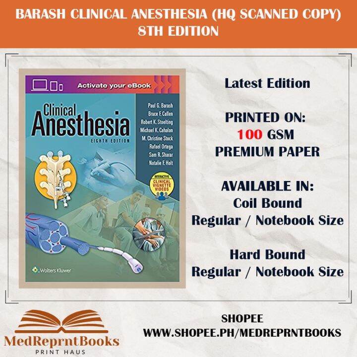 CLINICAL ANESTHESIA & CLINICAL ANESTHESIA FUNDAMENTALS BARASH | Lazada PH