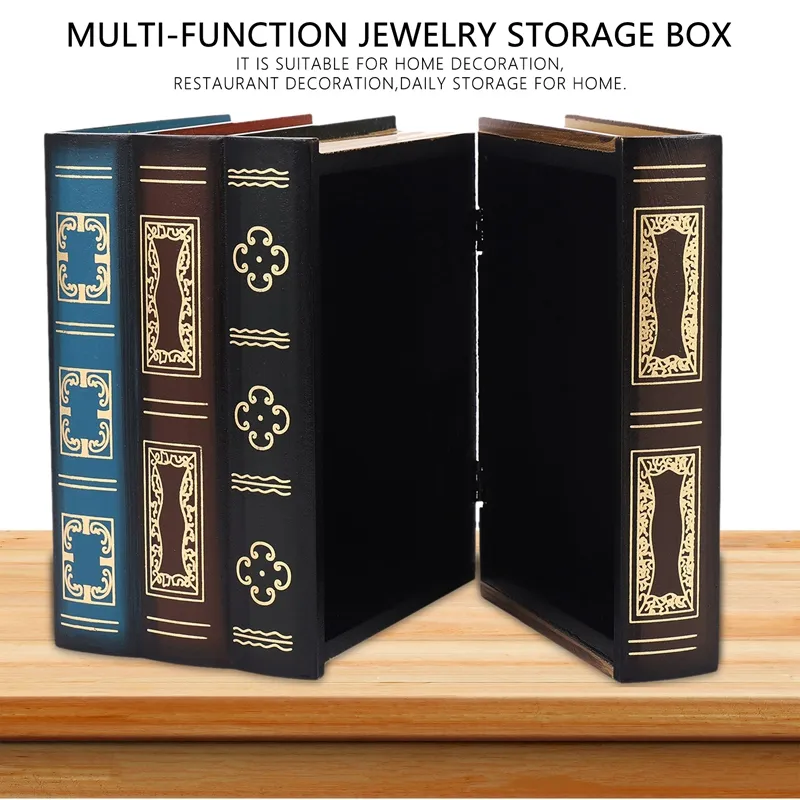 False Book Box Vintage Storage Props Book Jewelry Storage ...