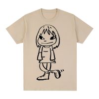 Japan Street Art Yoshitomo Nara Pattern Printing Mens 100 % Cotton O-neck Short -sleeved T-shirt