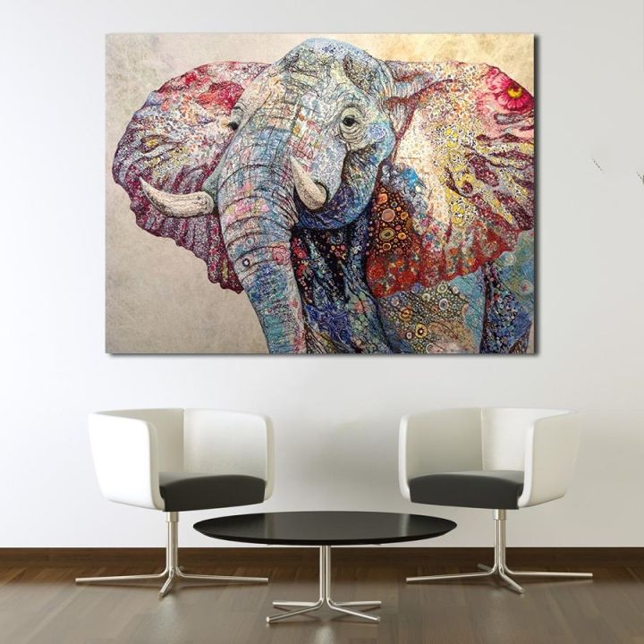 elephant-paintings-on-canvas-animal-picture-colorful-modern-home-decor-wall-pictures-for-living-room-no-frame-art