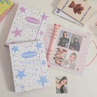 【LZ】 Star Pattern Photo Album Shell Cover 3/5Inch Binder Photocard Holder Cover   inner Storage Book Cards Sticker Collection Book