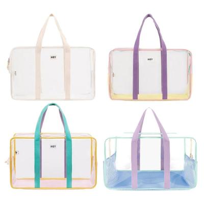 Clear Pool Bag Large Capacity Waterproof Beach Tote with Zipper Travel Storage Pouch for Water Bottles Fishing Gyms welcoming