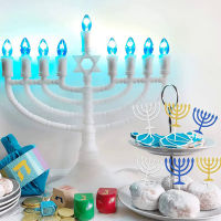 [Foocome]Gold Glitter Star Of David Gold Glitter Dessert Cupcake Toppers Hanukkah Clear Treat Picks-ชุด24