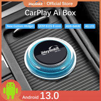 QCM 8 Core แอนดรอยด์13.0 Carplay Ai Box ไร้สาย Carplay Android Auto 4G + 64GB HD Output ใน YouTube Netflix หน้าจอแยก GPS 4G LTE สำหรับ OEM Wired Apple Carplay Ford Audi Mazda ฮอนด้าฮุนได Kia Benz ฯลฯ