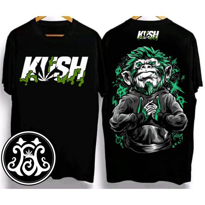 kush-2023-ออกแบบใหม่-unisex-เสื้อยืดที่มีสีสันผ้าฝ้าย-100-crew-neck-t-shirt-แขนสั้นพิมพ์ลายสัตว์