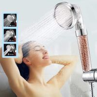 3 Modes Bath Shower Adjustable Jetting Shower Head High Pressure Saving Water Bathroom Anion Filter Shower SPA Nozzle Showerheads