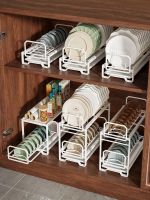 ✠♀■ Countertop dish storage In-cabinet pull-out Sink dishes drain Drawer-type kitchen