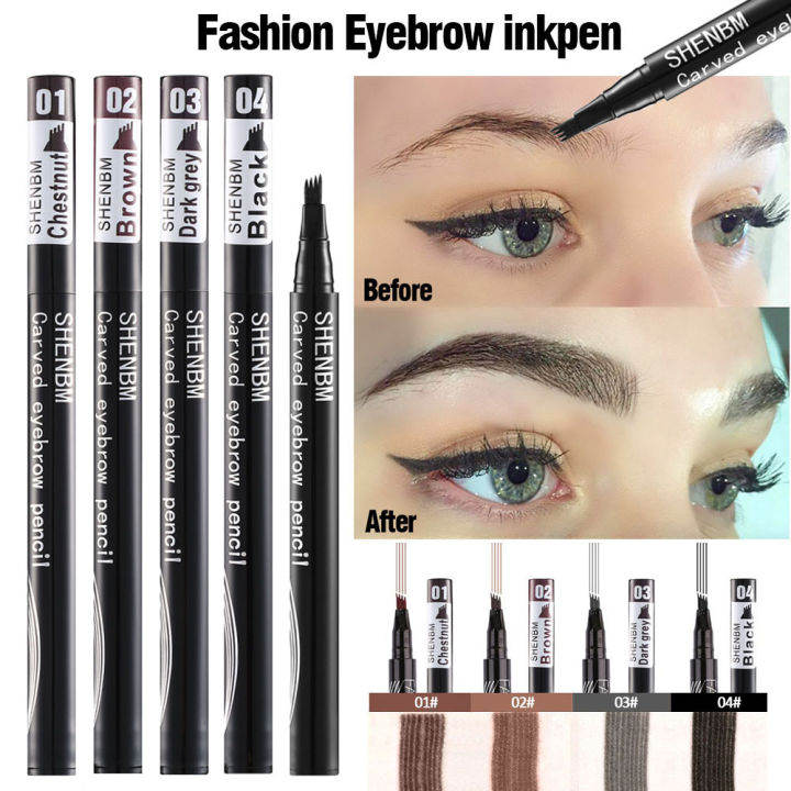 Dorisna Waterproof 4 Points Eyebrow Pen Long Lasting Liquid Forehead ...