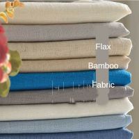 ◄ Bamboo Fabric Cotton Linen By The Meter for Clothing Dresses Skirts Sewing Flax Plain Summer Drape Cloth Soft Black Blue Textile