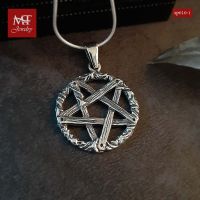 MT จี้เงินแท้ ดาว5แฉก ในวงกลม กิ่งไม้ Solid 925 Sterling Silver Pendant (sp010-1) MT Jewelry มณีธารา