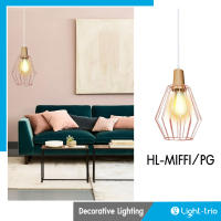 Lighttrio โคมไฟแขวนเพดาน Hanging lamp สไตล์ LOFT ไฟเพดาน รุ่น HL-MIFFI/PG - สีพิ้งโกล์ (ไม่รวมหลอดไฟ)