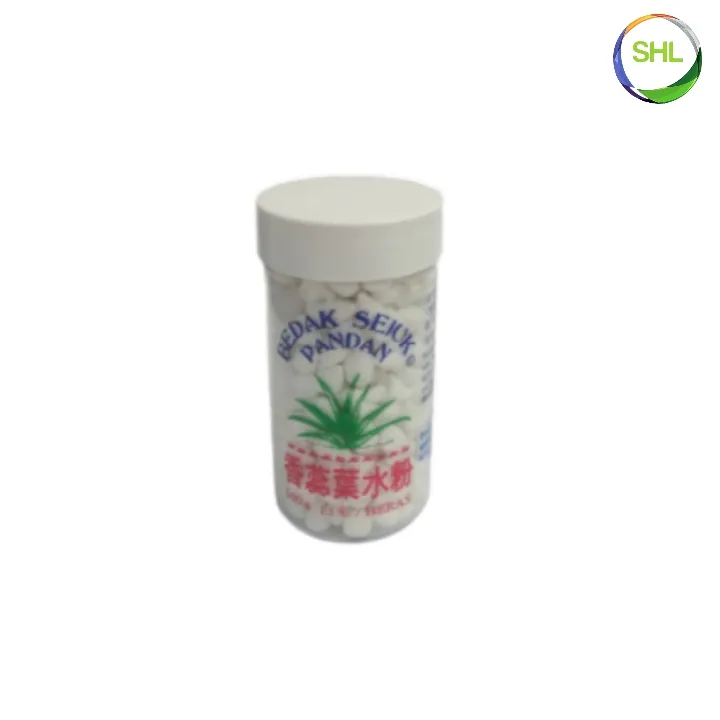 Pandan Cooling Talcum Powder Drops 60g 100% Rice Bedak Beras Biji Sejuk ...