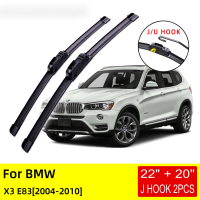 ที่ปัดน้ำฝนกระจกรถยนต์สำหรับ BMW X3 E83 2004 2005 2006 2007 2008 2009 2010ใบปัดน้ำฝนด้านหน้าแปรงอุปกรณ์ตัด U J ตะขอ