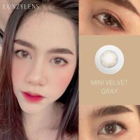 ?ลายขายดี?มีสายตาสั้น ลัคซี่เลนส์ Luxzylens Mini Velvet Brown Gray ค่าอมน้ำ 42% สูงมาก แถมตลับ ? เลนส์กรองแสง กัน UV เลนส์จะนิ่มพิเศษ