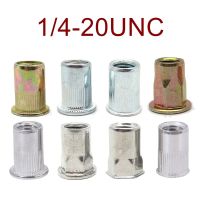 1/4-20UNC Amercian standard thread Rivet Nut Insert Stainless Steel and Carbon Steel Round and Hex type Nails Screws Fasteners