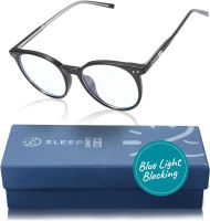 Sleep ZM Blue Light Blocking Glasses - Black Oracle I 45% Clear Lens Blue Light Glasses for Small Faces, Eye Fatigue Computer Glasses for Better Sleep &amp; Reduced Eye Strain, Ideal Gaming Accessories