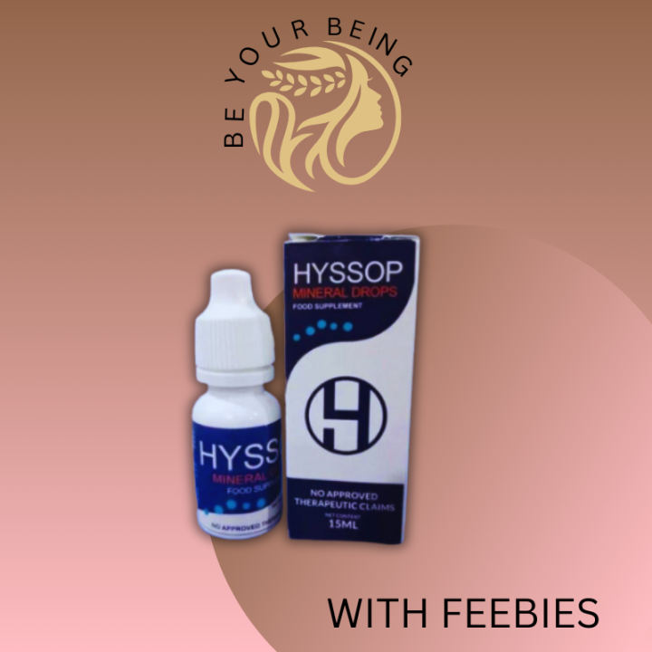 PHC03A BOTTLE HYSSOP MINERAL EYE DROPS 15ml each dropper For Clear