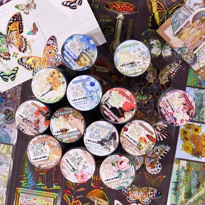 3D Relief Vintage Crystal Ink Artist Oil Painting PVC Tape Creative Creative Hand Account Material DIY Decorative Tape Stickers Label Maker Tape
