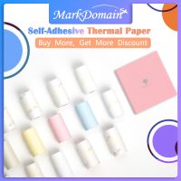 3 Rolls 10.5m Adhesive Thermal Paper White Label Sticker Transparent Labels Printable Photo Paper for Phomemo M02/M03 Printer