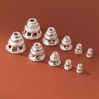 【YF】﹊✆  1pc/Lot 925 Sterling Bead Caps Dia 4.5/5/8/10/12mm Tassel End Spacers Receptacle Jewelry Making