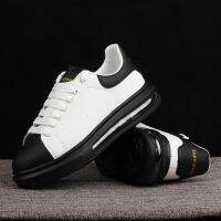 1 Luxury Mens Shoes 35~44 Designer Fashion Brand Men Vulcanized Couple Lace-Up White Casual Shoes Women Sneakers Real Air Cushion