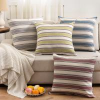 45x45cm Vintage Striped Geometric Cotton Cloth Cushion Cover Car Home Sofa Chair Seat Decor Throw Pillow Case