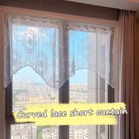 【YD】 Sheer Short Curtain Korean Tulle Half Curtains Cabinet Door Bedroom Window Drapes