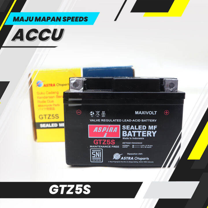 Accu GTZ5S - MF Aspira / Aki GTZ5S - MF Aspira | Lazada Indonesia