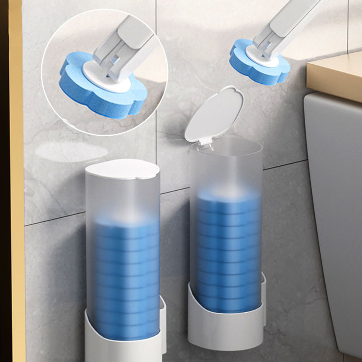 Disposable Toilet Brush with Cleaning Liquid Wall-Mounted Cleaning