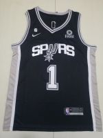 เสื้อสวิงแมน Victor Wembanyama San Antonio Spur ของผู้ชายเสื้อกีฬาเจอร์ซี่ย์บาสเก็ตบอล