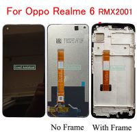 Original Black 6.5 ” For Oppo Realme 6 RMX2001 LCD Display Touch Screen Digitizer Assembly Replacement With Frame