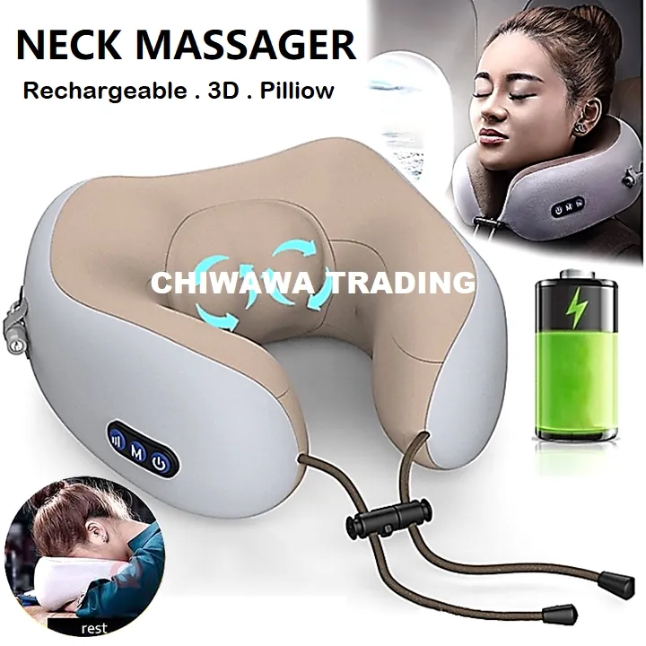 Rechargeable U Shaped Neck & Shoulder Roller Type Massage Pillow