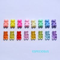 Rainbow Multi Color Acrylic Pendant Departments 18MM Earring Fitting Cute Bear Loose Beads Bracelet Charms DIY Jewelry Accessory Beads