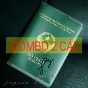COMBO 2 cái vỏ bao hộ chiếu passport dẻo trong có khe đựng vé máy bay và