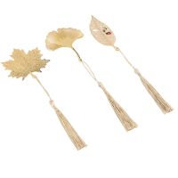 3 Pcs Leaf Bookmarks, Lovely Retro Metal Bookmarks for , Women and Children