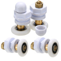 Ocean 4pcs Shower Bath Door Rollers Runners Wheels Pulleys Diameter 25mm White