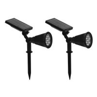 2 SETS 7 LED Solar Spotlights Outdoor Solar Lights Waterproof Color Spot Lights for Garden Landscape Spotlights Dark Sensing Auto On/Off Solar Up Lights For Yard Patio Lawn