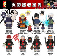 XIA# Naruto Brick Toys Set Of 8 Cartoon Action Figures Minifigure Building Blocks Toy Collectibles For Japanese Anime Fans New