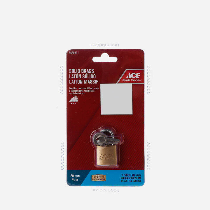 Ace Solid Brass Padlock 20mm. Lazada PH