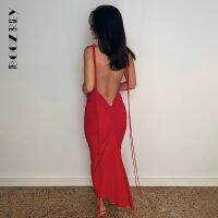 【HOT】☃ BoozRey Fashion Halter Backless Draped 2022 Straps Shift Dresses