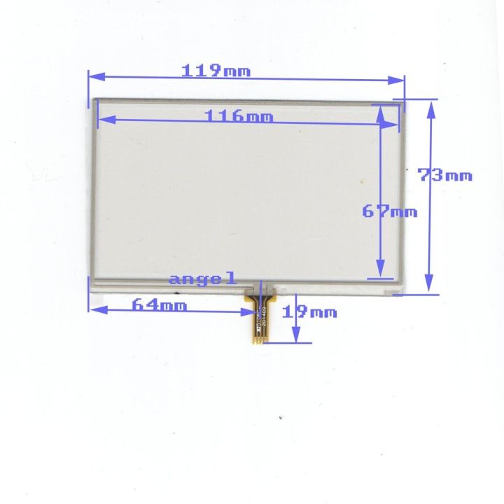 เขียนหน้าจอภายนอกด้วยลายมือหน้าจอสัมผัสตัวต้านทานสี่สาย5นิ้ว119*73ใหม่ดั้งเดิม