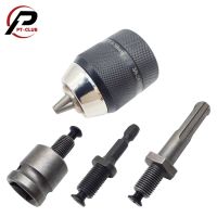 【CW】 Keyless Metal Chuck 3/8-24UNF 10mm with Shank/SDS/Wrench adapter for driver