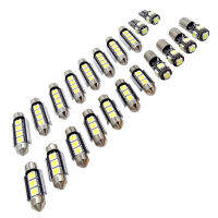 Universal รถหลอดไฟ LED 21 Pcs T10 5050ชุดหลอดไฟภายในโดมรถ Trunk ป้ายทะเบียนสำหรับ BMW 5 Series E39 M5 1997-2003