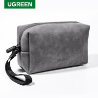 UGREEN ออแกไนเซอร์กระเป๋าหนังกรณีการจัดเก็บสำหรับสายหูฟังหูฟังสาย USB ศัพท์มือถือชาร์จ PC อุปกรณ์ดิจิตอลกระเป๋า