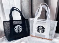 New  ใหม่ กระเป๋า Bag Canvas 2023สตาร์บัค​ ถุงผ้า แคนวาส ชมพู น่ารัก สีชมพู พาสเทล ใส่ของได้เยอะ ถือเกร๋ๆ สะพายได้ ลุคคุณหนู