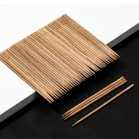 200Pcs/bag Disposable Carbonized Bamboo Toothpicks Single Head Tooth Picks Supermarket Hotel Household Portable Fruit Toothpicks