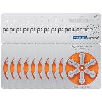 60 PCS Powerone p13 แบตเตอรี่เครื่องช่วยฟังประสิทธิภาพสูง ซิงค์แอร์ 13 / P13 / PR48 แบตเตอรี่สําหรับเครื่องช่วยฟัง BTE Drop Shipping