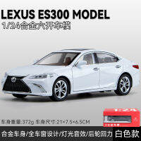 [COD]1:24 โมเดลรถโลหะผสม Lexus ES300 รถหรูดึงกลับรถของเล่นของตกแต่งของขวัญผู้ชายแสงสีเสียงเล็กซัส