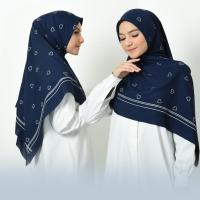 (130X130 Cm) Voal Miracle Rectangular Hijab Syari. ฮิญาบลวดลายบนผ้าคลุมหน้า