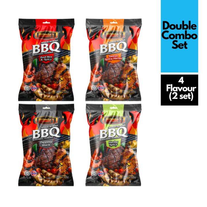 DOUBLE Combo Pack (2 Set Combo) Serbuk Rempah Perapan Bbq Seasoning ...